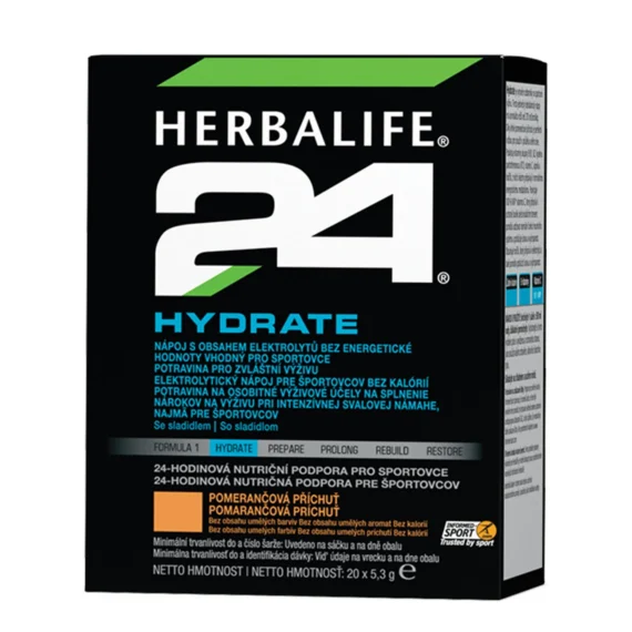 H24® Hydrate Elektrolytický nápoj s pomarančovou príchuťou 106g