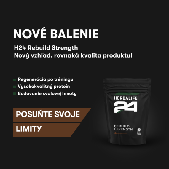 H24 REBUILD STRENGTH - čokoláda, 1000 g, NOVÉ BALENIE - VRECKO