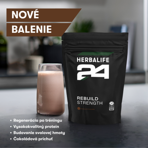H24 REBUILD STRENGTH - čokoláda, 1000 g, NOVÉ BALENIE - VRECKO
