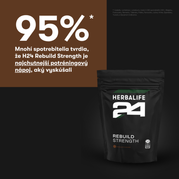 H24 REBUILD STRENGTH - čokoláda, 1000 g, NOVÉ BALENIE - VRECKO