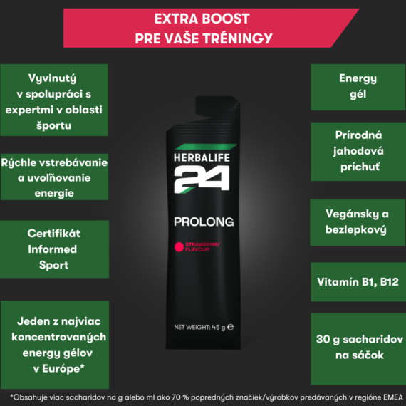 H24 PROLONG ENERGY GEL - jahoda, vrecká 10 x 45 g   NOVINKA